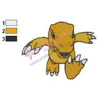 Digimon Agumon Embroidery Design 03